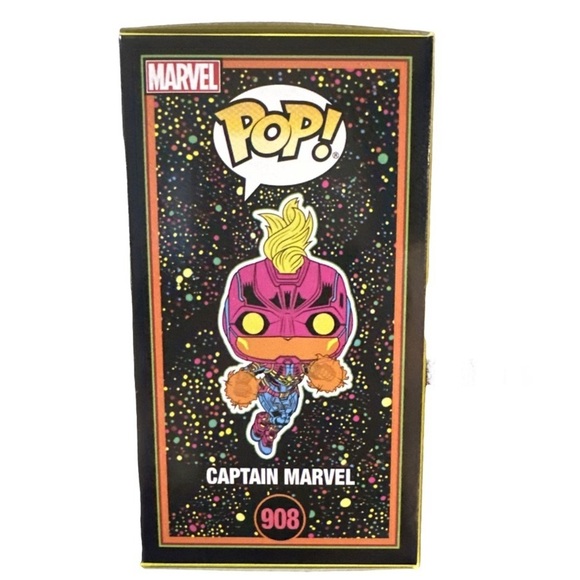 Funko Captain Marvel 908 Blacklight Bobble Head NIB Target Exclusive - Picture 4 of 6